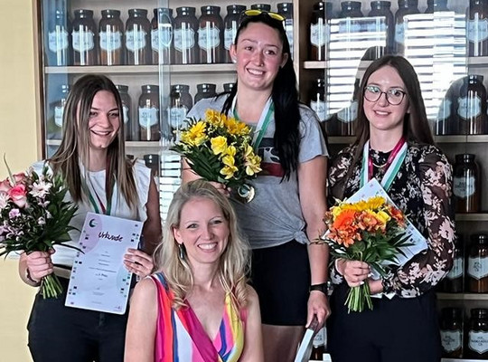 Die drei Gewinnerinnen des PKA Landes-Lehrlingswettbewerbs 2019 in der Steiermark